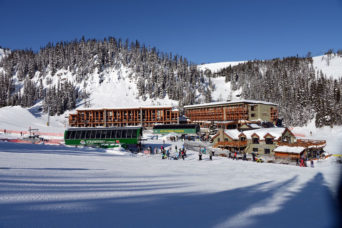 04B Sunshine Ski Village At Top Of Gondola With Strawberry And Standish Chairlifts